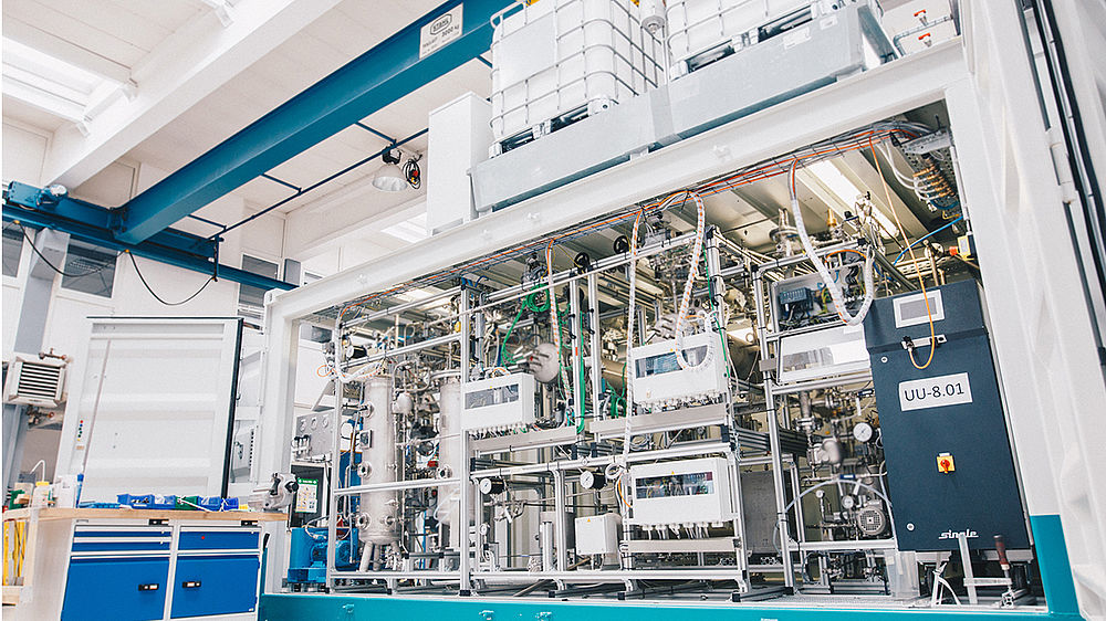 Bild: Wasserstofffreisetzungsanlage der Hydrogenious LOHC Technologies