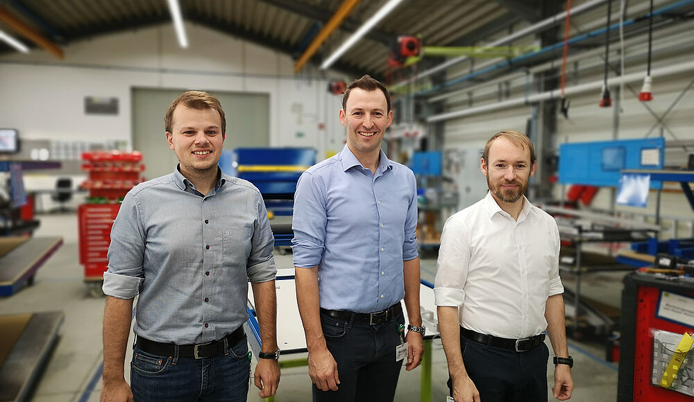 Gruppenfoto mit den Gründern von IFOX Systems