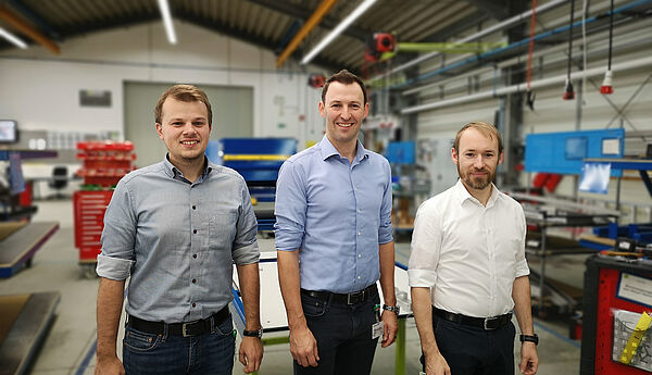 Gruppenfoto mit den Gründern von IFOX Systems